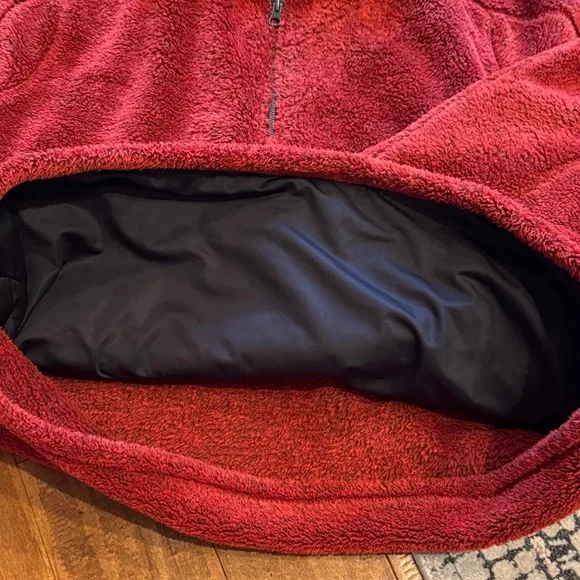 L.L. Bean Men's half Zip-Up Sherpa Fleece Sweater in Rich Coral / Rust XL‎ - Picture 8 of 12